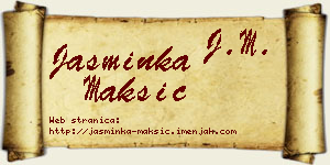 Jasminka Maksić vizit kartica